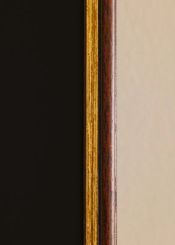 Ram Horndal Brun 40x50 cm - Passepartout Svart 29,7x42 cm (A3)