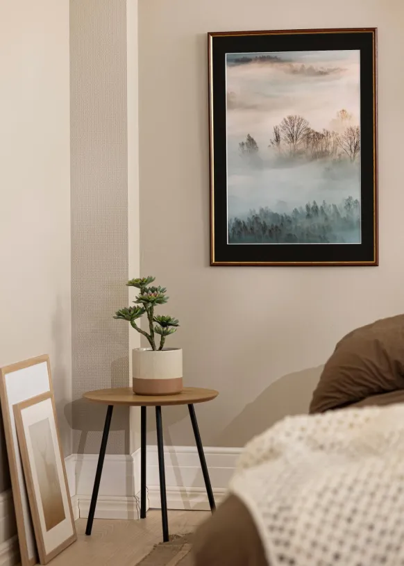 Ram Horndal Brun 40x50 cm - Passepartout Svart 29,7x42 cm (A3)