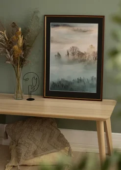 Ram Horndal Brun 40x50 cm - Passepartout Svart 29,7x42 cm (A3)