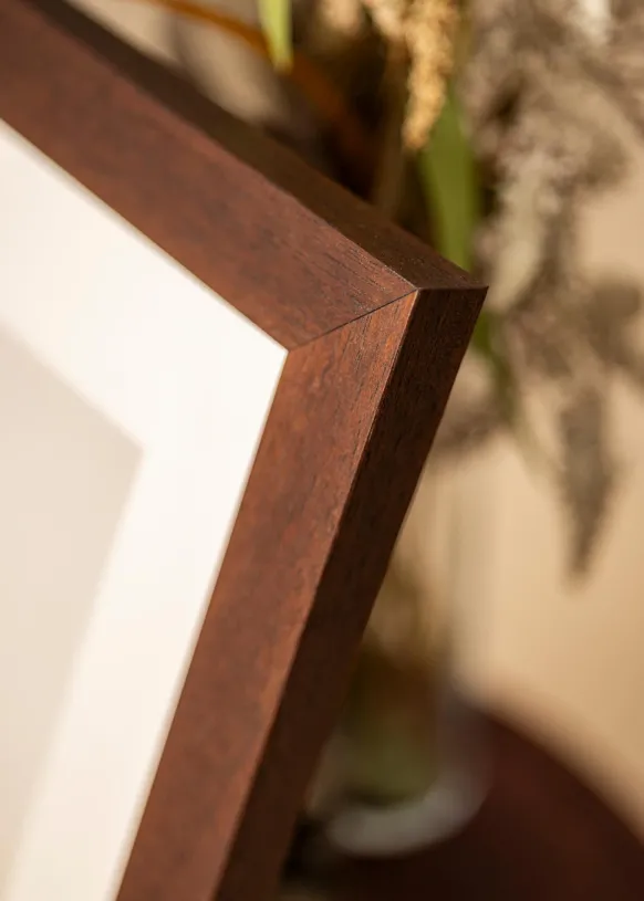 Ram Juno Teak 50x60 cm - Passepartout Vit 41x51 cm