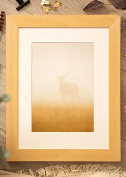 Ram Juno Trä 40x50 cm - Passepartout Vit 29,7x42 cm