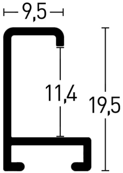 Ram Karlholm Svart - Valfri Storlek (Akrylglas)