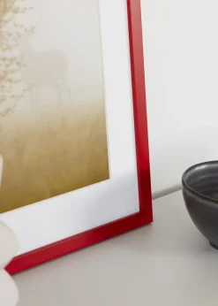 Ram Kent Röd 50x50 cm - Passepartout Vit 40x40 cm