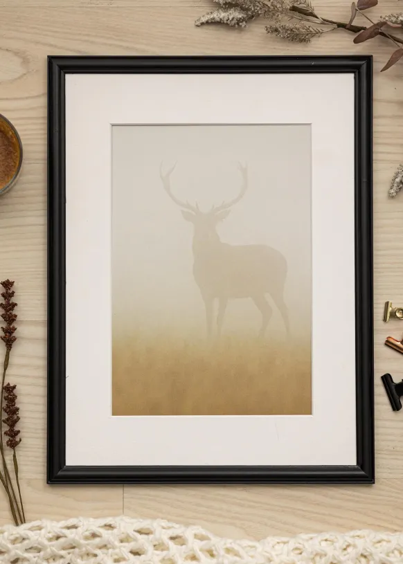 Ram Line Glas Svart 40x50 cm