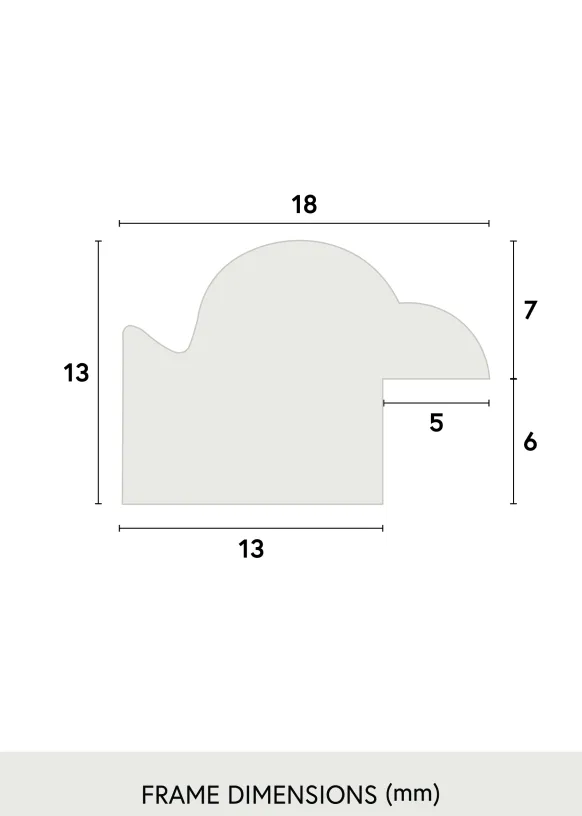 Ram Line Glas Vit 50x50 cm