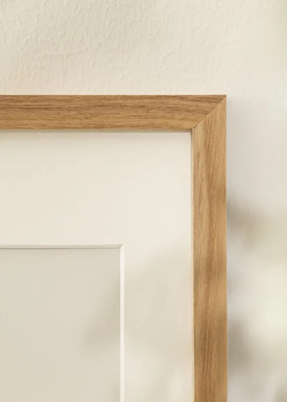 Ram Massiv Ek 40x50 cm - Passepartout Vit 29x39 cm