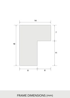 Ram Massiv Ek 40x60 cm - Passepartout Vit 30x50 cm