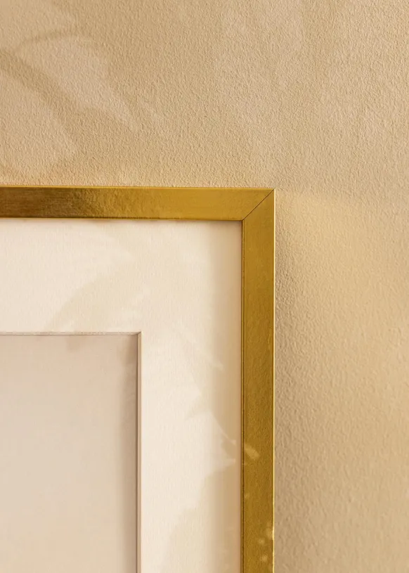 Ram Minerva Guld 50x70 cm - Passepartout Vit 40x60 cm