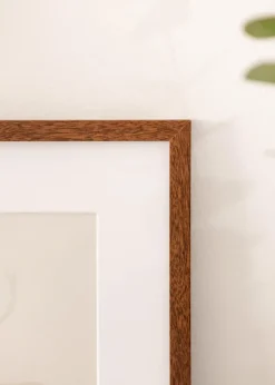 Ram Modern Varm Brun 40x50 cm - Passepartout Vit 30x41 cm