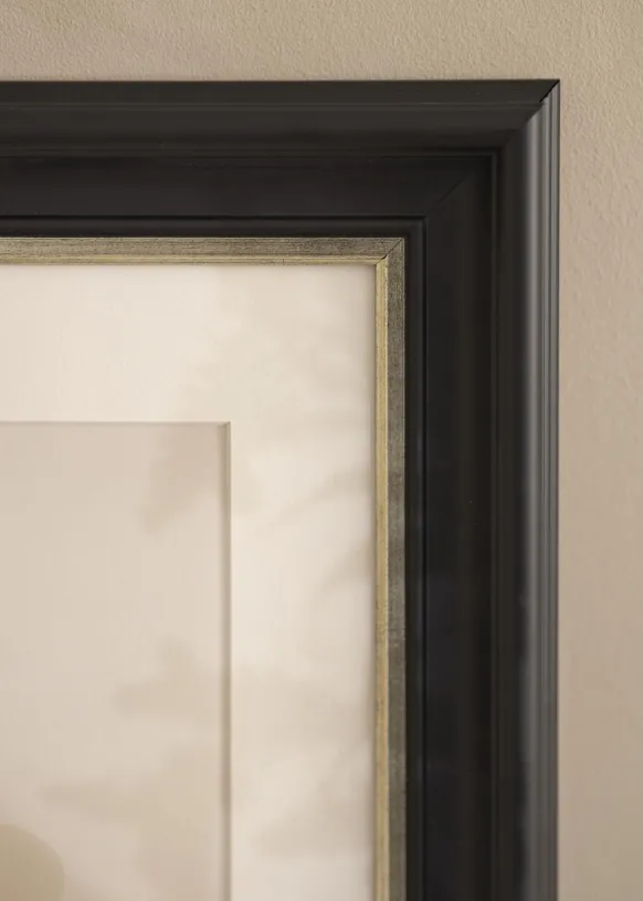 Ram Mora Premium Svart-Silver - Valfri Storlek (Akrylglas)