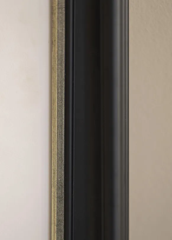 Ram Mora Premium Svart-Silver - Valfri Storlek (Akrylglas)