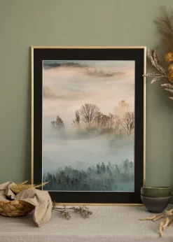 Ram New Lifestyle Guld 40x50 cm - Passepartout Svart 12x16 inches