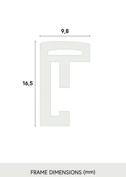 Ram New Lifestyle Matt Svart 50x60 cm - Passepartout Vit 37x46 cm