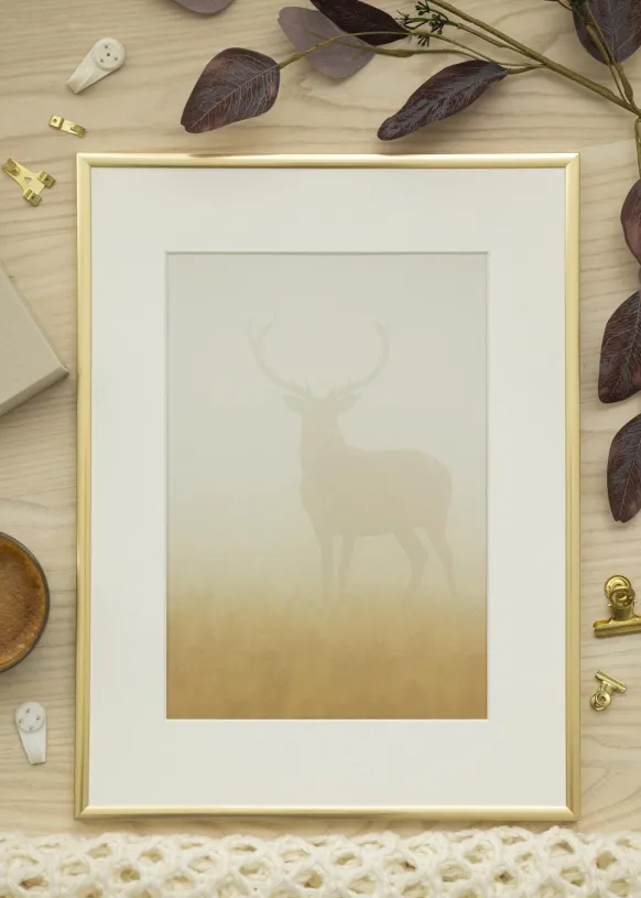 Ram New Lifestyle Shiny Gold 40x50 cm - Passepartout Vit 29,7x42 cm (A3)