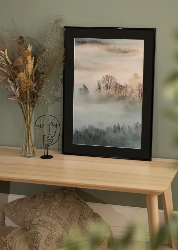 Ram New Lifestyle Svart 30x70 cm - Passepartout Svart 18x57 cm