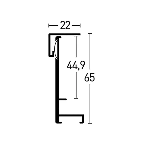 Ram Nielsen Frame Box Ii Glas Silver 70x90 cm