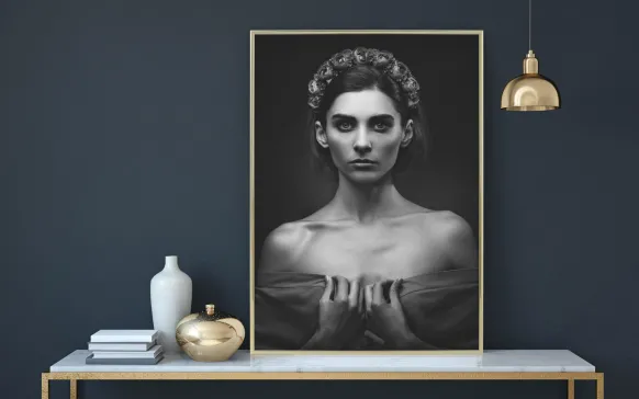 Ram Nielsen Premium Classic Glas Guld 70x90 cm