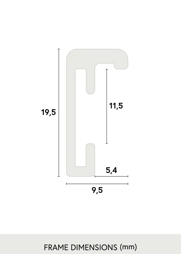 Ram Nielsen Premium Classic Glas Silver 40x50 cm