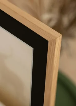 Ram Oak Wood 45x60 cm - Passepartout Svart 35x50 cm