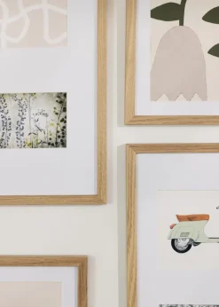 Rampaket Ek - 6 Ramar med Passepartout
