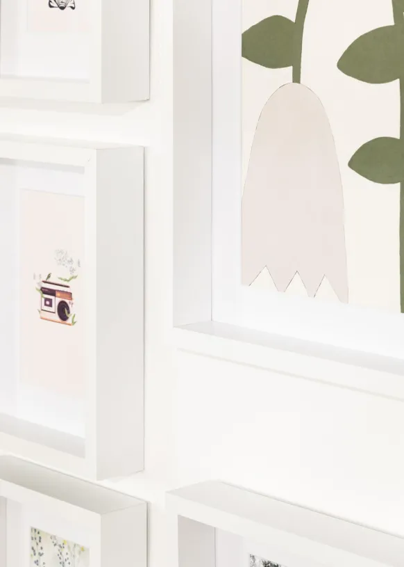 Rampaket Vit - 9 Ramar med Passepartout
