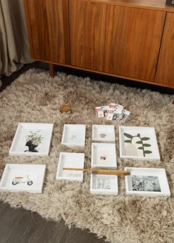 Rampaket Vit - 9 Ramar med Passepartout