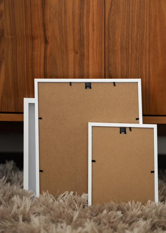 Rampaket Vit - 9 Ramar med Passepartout