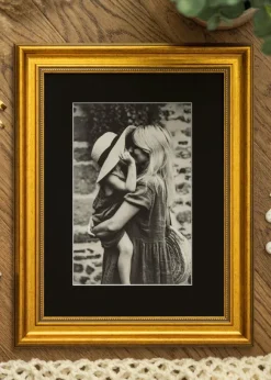 Ram Rokoko Guld 40x50 cm - Passepartout Svart 29,7x42 cm (A3)