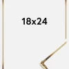 Ram Rosen Metall Glas Guld 18x24 cm