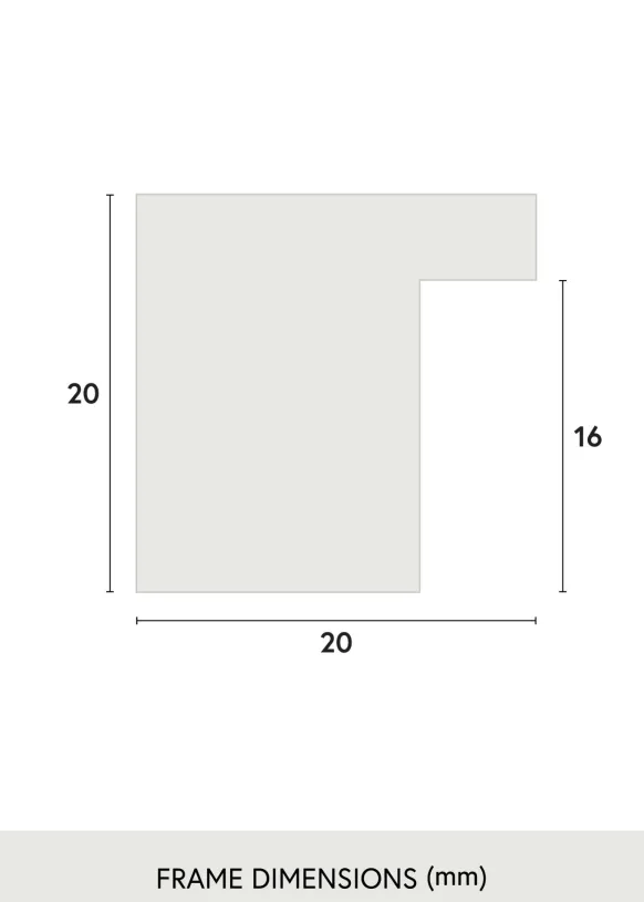Ram Salisbury Ek 70x100 cm - Passepartout Vit 60x90 cm