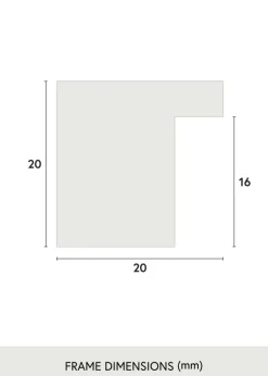 Ram Salisbury Ek 50x50 cm - Passepartout Vit 38,1x38,1 cm