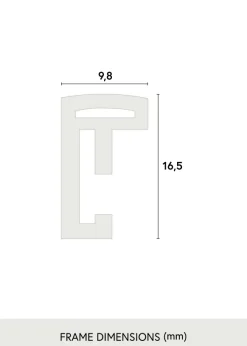 Ram Scandi Matt Svart 40x50 cm - Passepartout Vit 30x40 cm