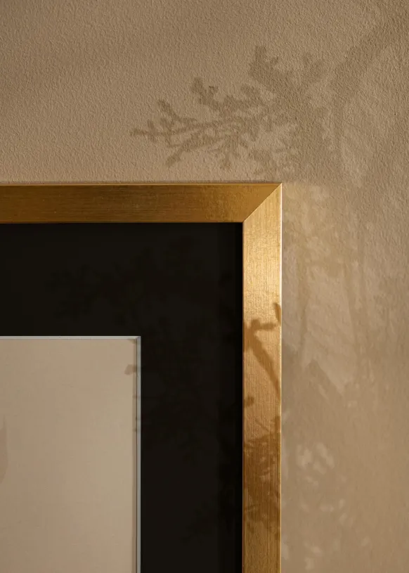 Ram Selection Guld 50x70 cm - Passepartout Svart 40x60 cm