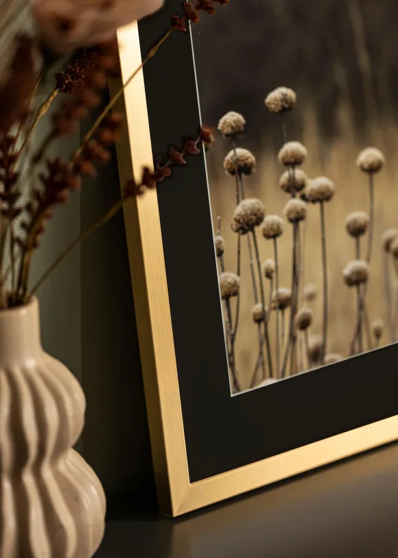 Ram Selection Guld 70x100 cm - Passepartout Svart 24x36 inches