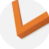 Ram Selection Orange 50x70 cm - Passepartout Vit 42x59,4 cm