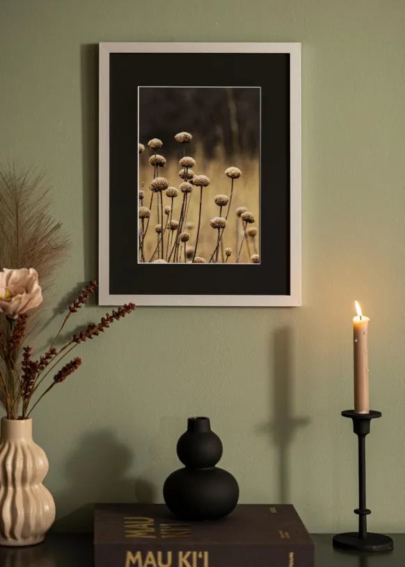 Ram Selection Silver 70x100 cm - Passepartout Svart 61x91,5 cm