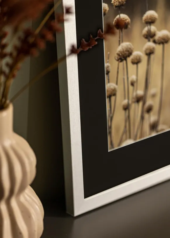 Ram Selection Silver 50x70 cm - Passepartout Svart 40x60 cm