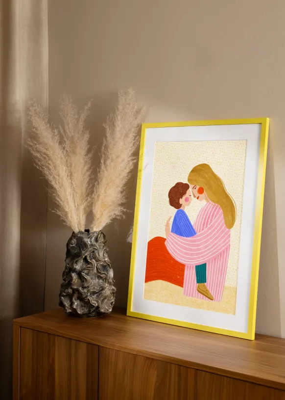 Ram Selection Yellow 40x50 cm - Dubbel Passepartout Vit 30x40 cm