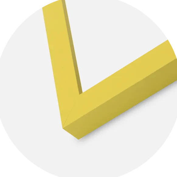 Ram Selection Yellow 40x50 cm - Passepartout Vit 31,5x40 cm