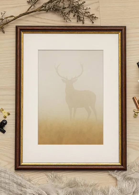 Ram Siljan Glas Brun 60x90 cm