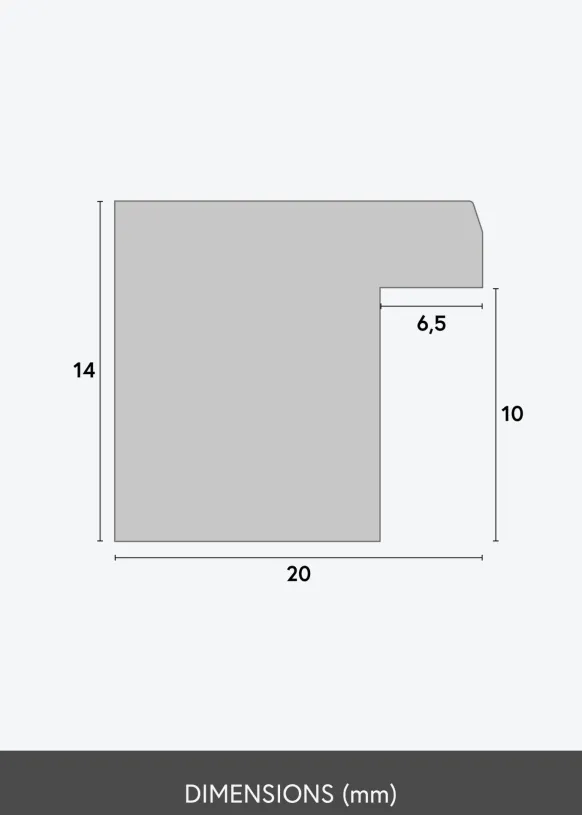 Ram Sleek Svart 65x80 cm