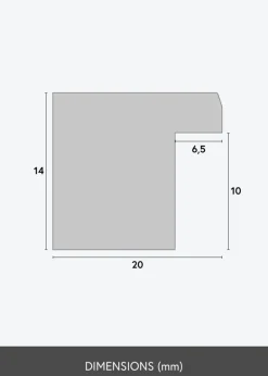 Ram Sleek Svart 70x100 cm