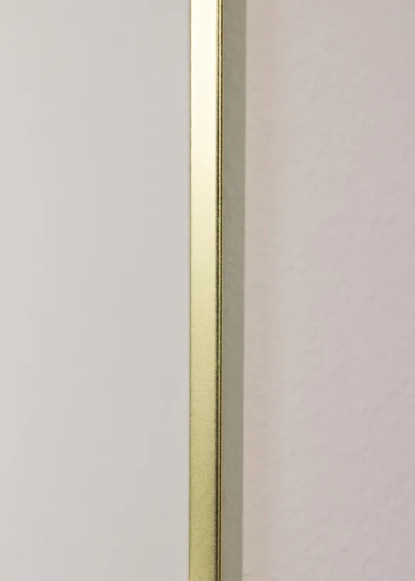 Ram Slät Metall Glas Guld 10x15 cm
