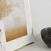 Ram Slät Metall Glas Guld 13x18 cm