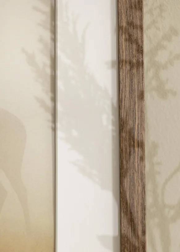 Ram Stilren Cold Brown 50x70 cm - Dubbel Passepartout Vit 42x59,4 cm (A2)