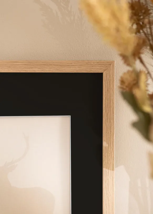 Ram Stilren Ek 15x20 cm - Passepartout Svart 10x15 cm