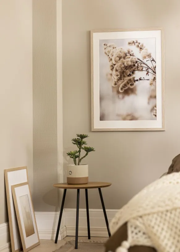 Ram Stilren Greige Ek 40x60 cm - Passepartout Vit 30x50 cm