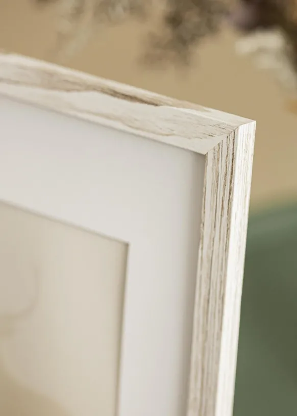 Ram Stilren Vintage Vit 40x50 cm - Passepartout Vit 31,5x40 cm