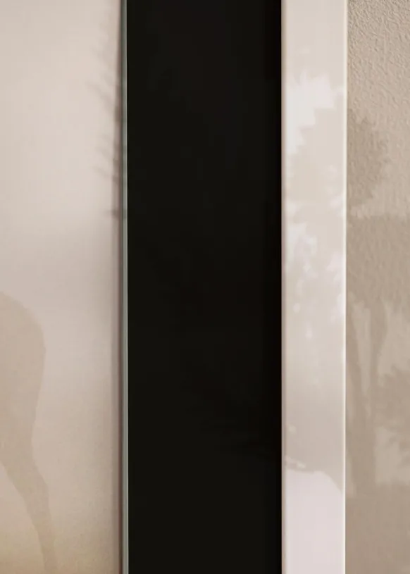 Ram Stilren Vit 70x100 cm - Passepartout Svart 61x91,5 cm