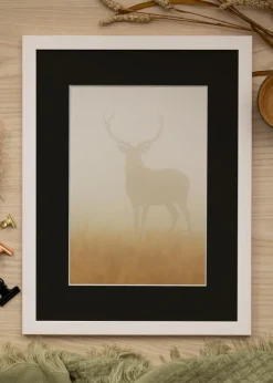 Ram Stilren Vit 40x40 cm - Passepartout Svart 32x32 cm